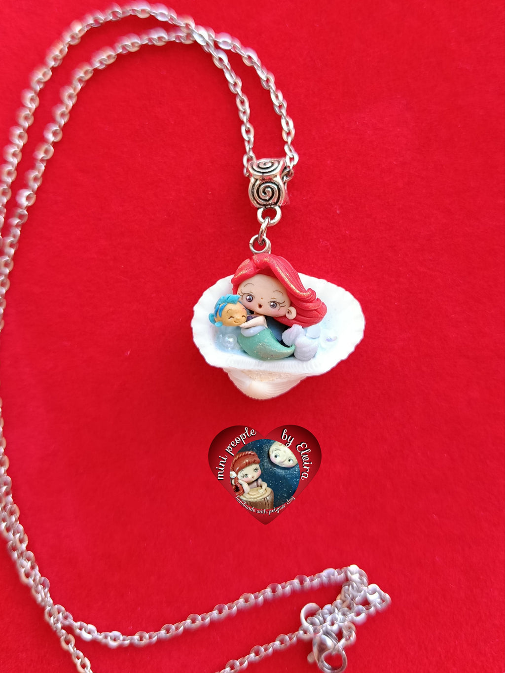 Collana Ariel in conchiglia con flounder