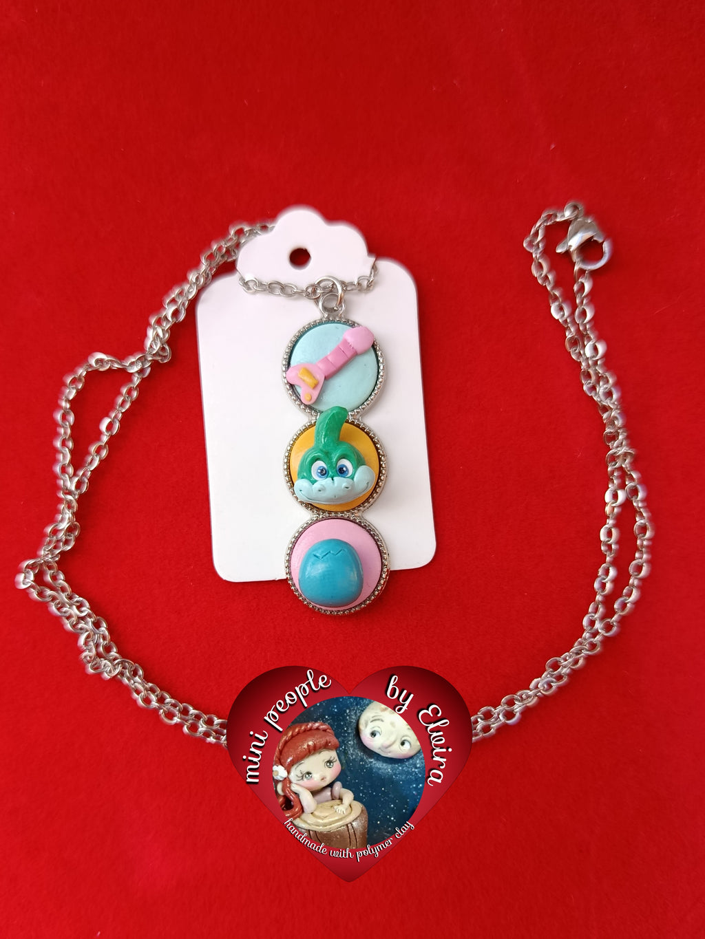 Collana Ti voglio bene Denver, dinosauro, cartoni animati vintage
