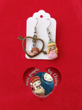 Orecchini Pollon Eros, cartoni animati vintage