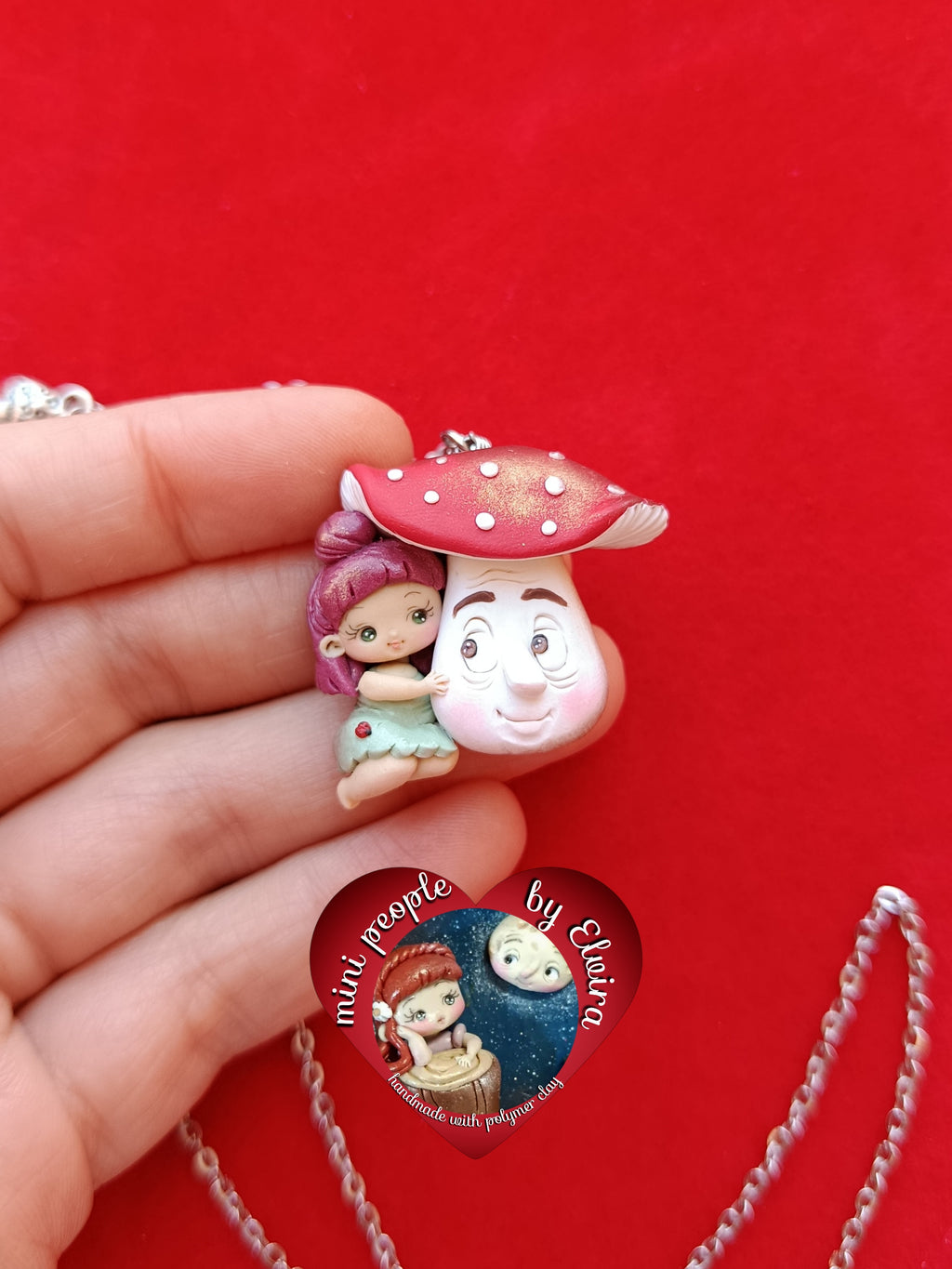 Collana Fairy and mushroom