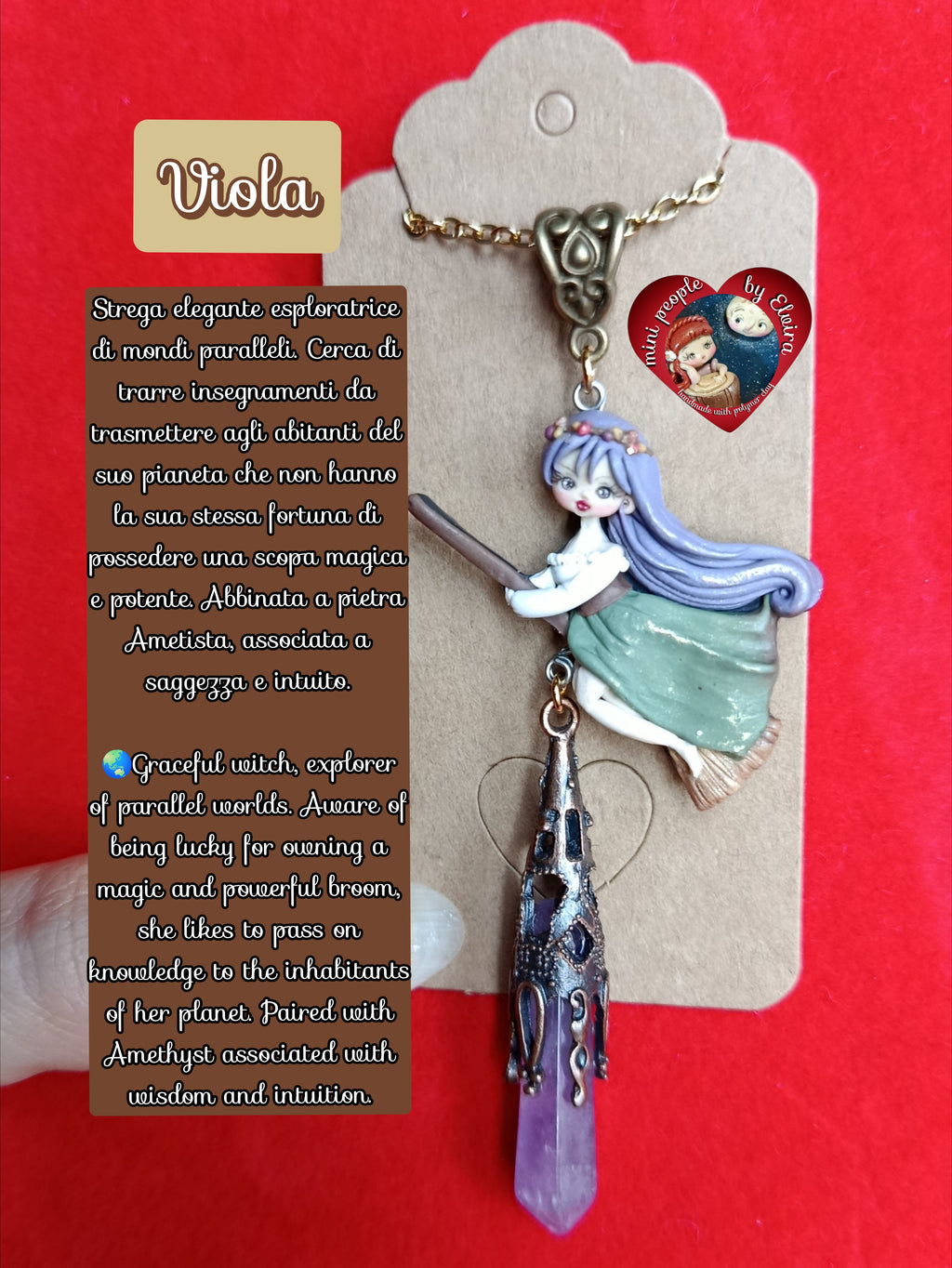 Collana Strega Viola e ametista