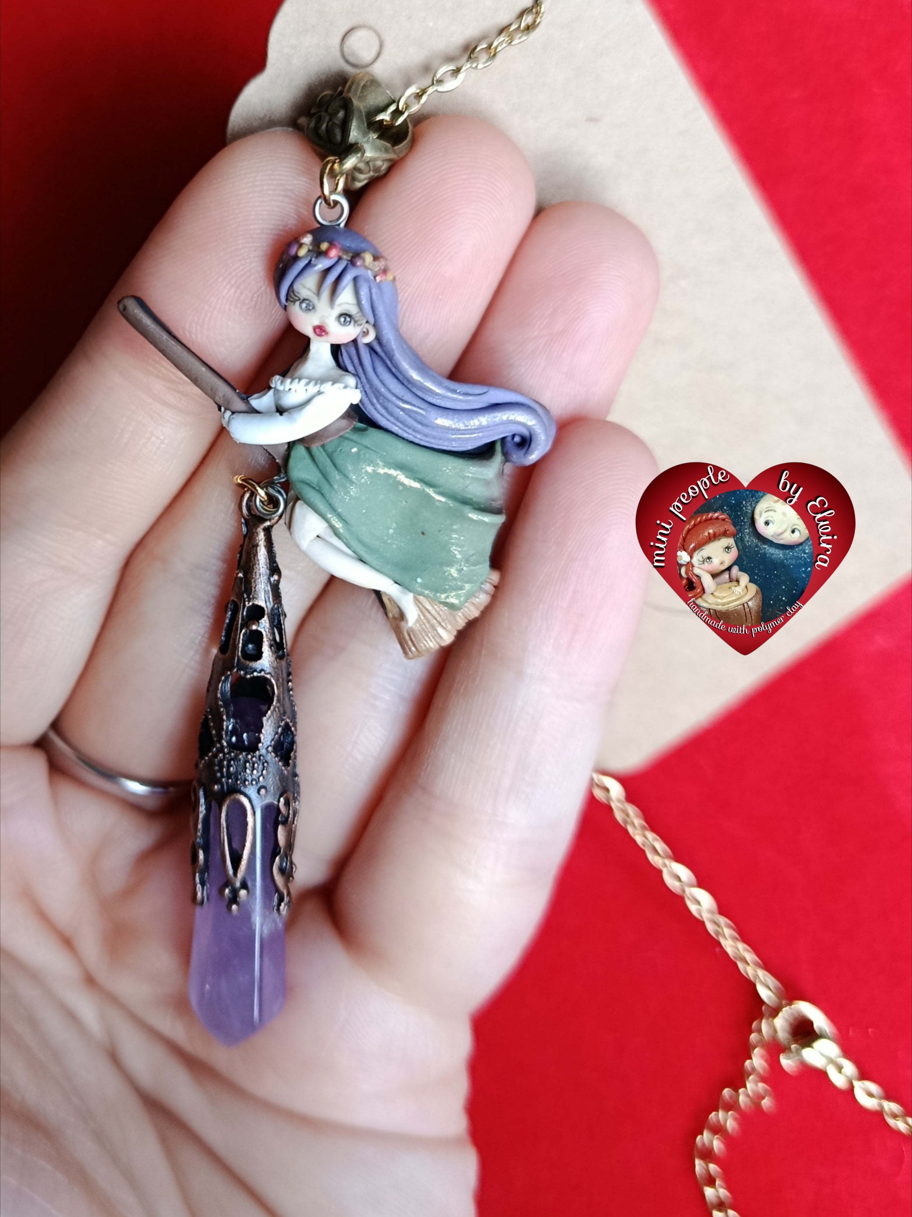Collana Strega Viola e ametista