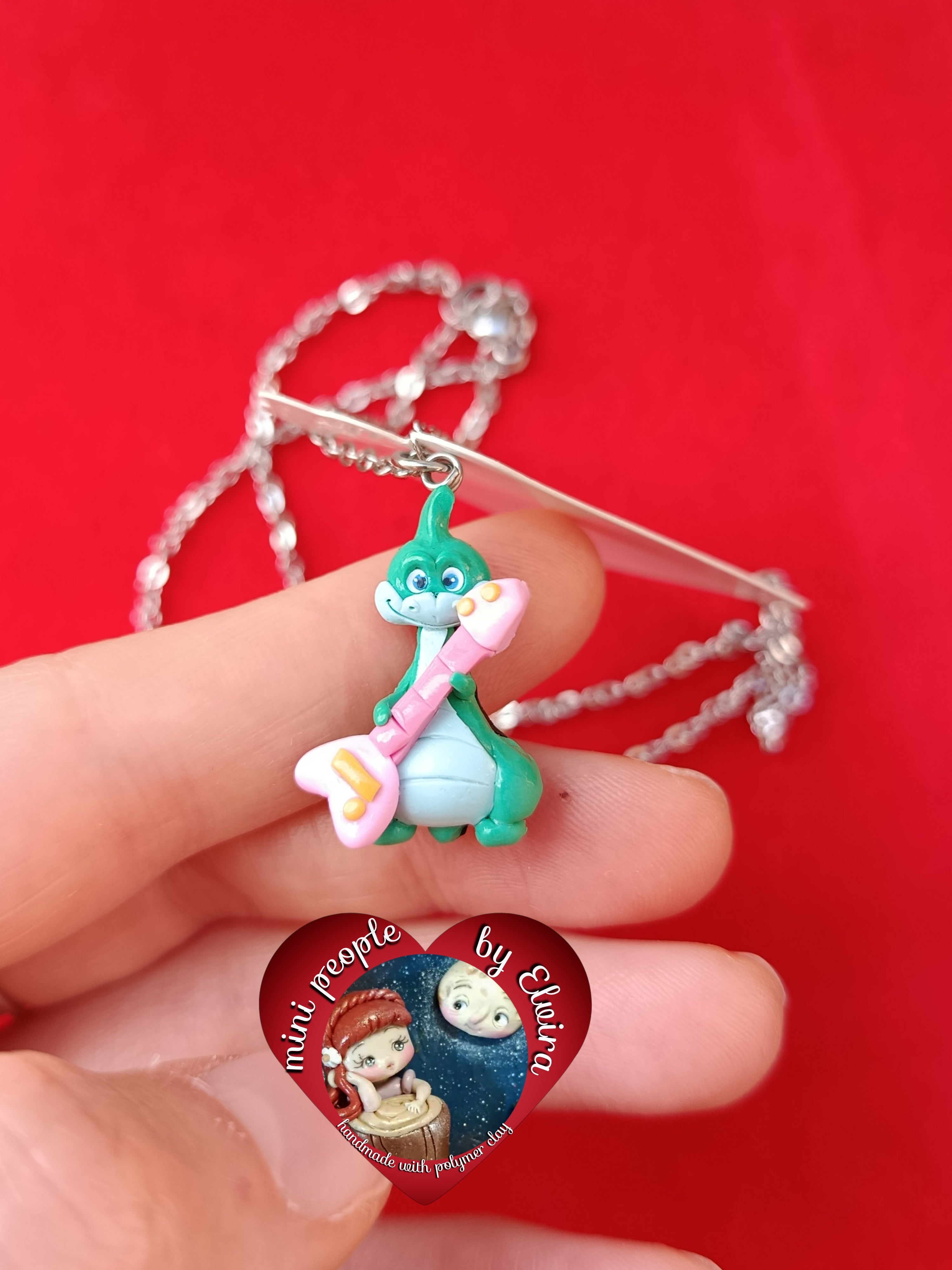 Collana Ti voglio bene Denver, dinosauro, cartoni animati vintage