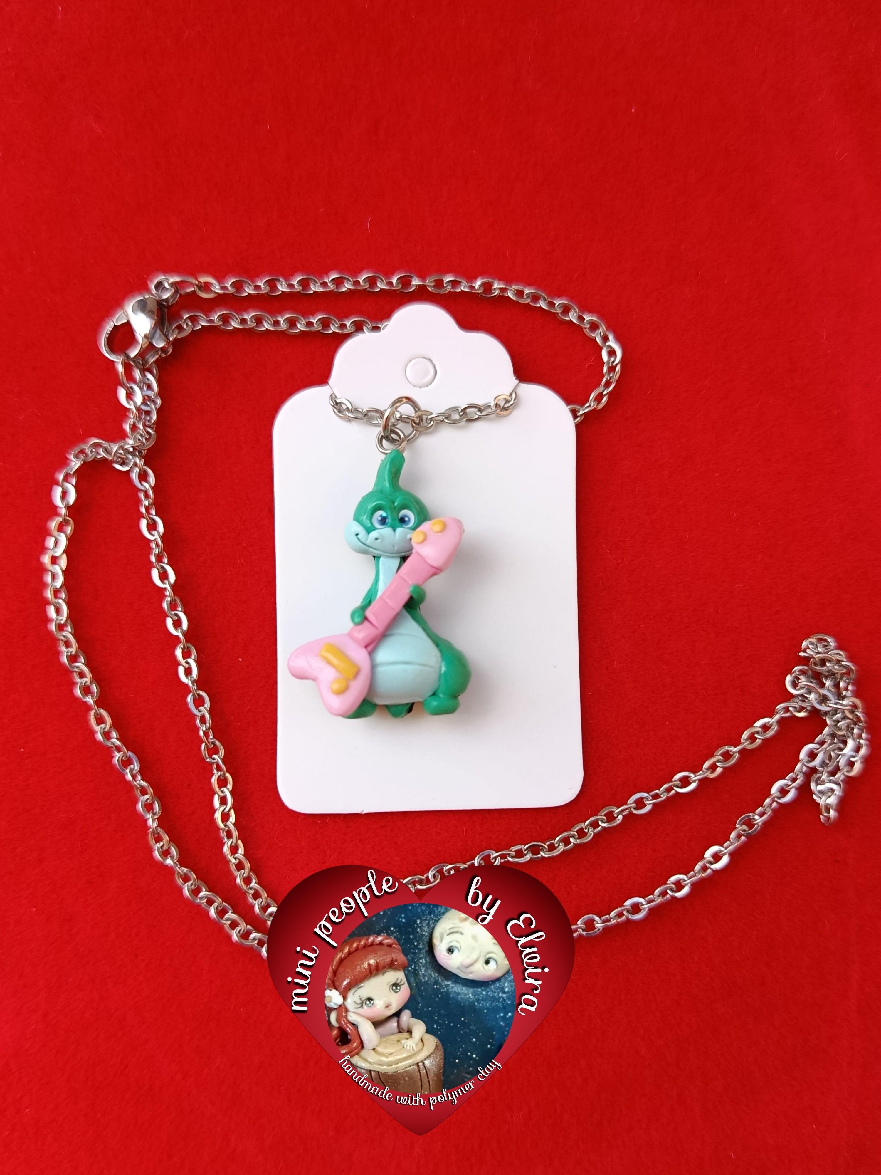 Collana Ti voglio bene Denver, dinosauro, cartoni animati vintage