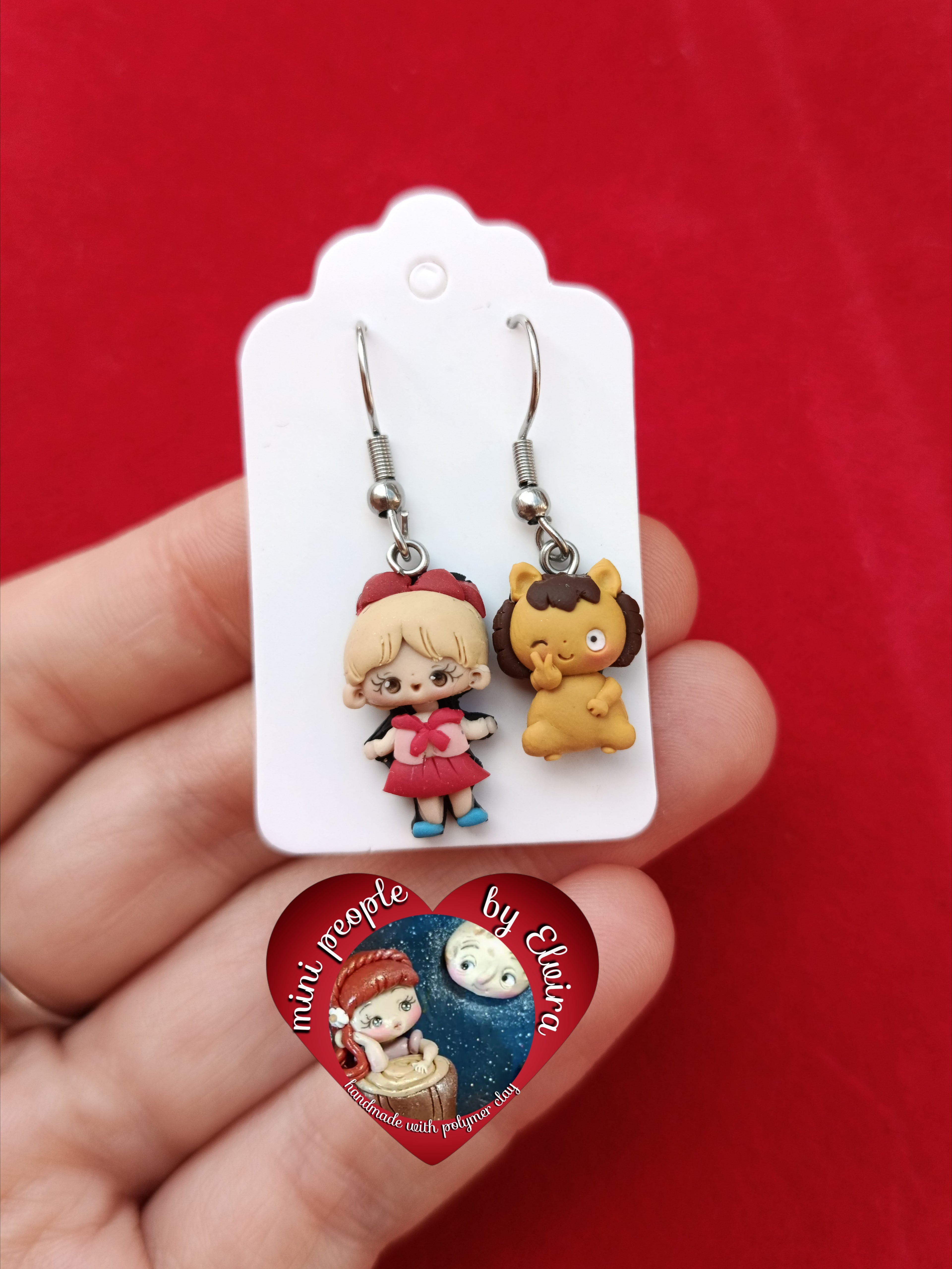 Orecchini Himeko Himi, un fiocco per sognare, Himechan no ribbon, majo shojo, cartoni animati vintage