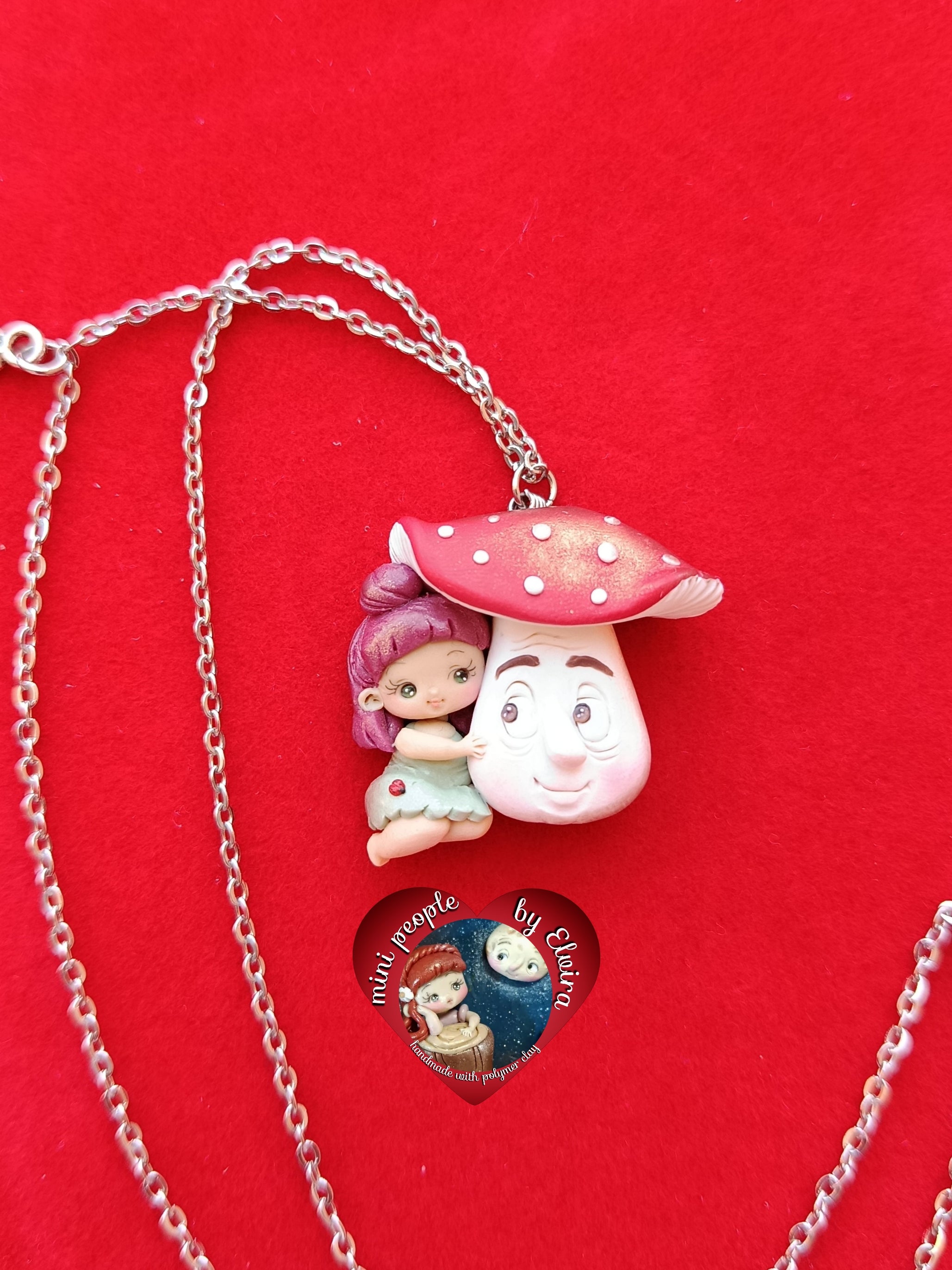 Collana Fairy and mushroom