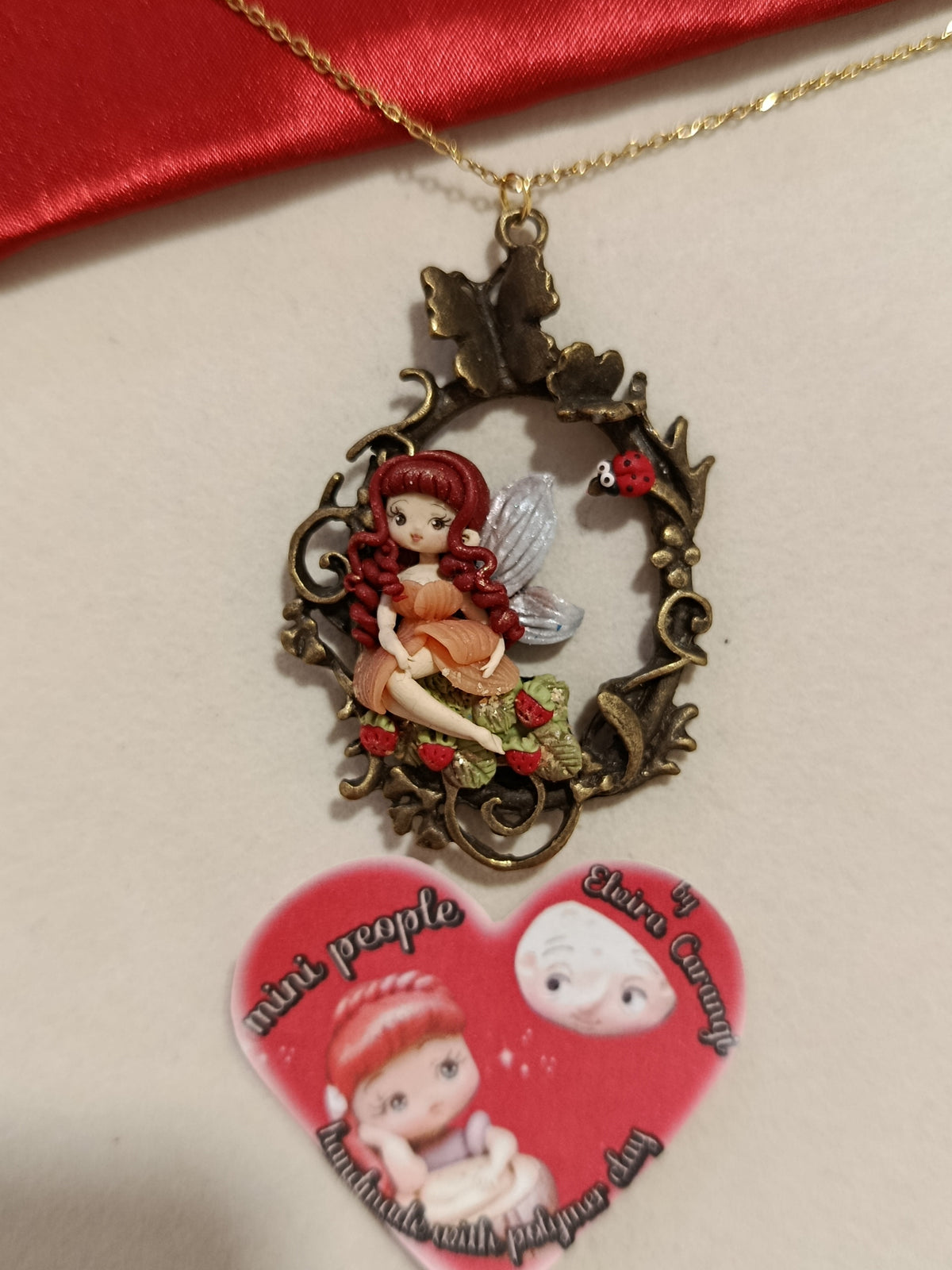 Collana fata e coccinella