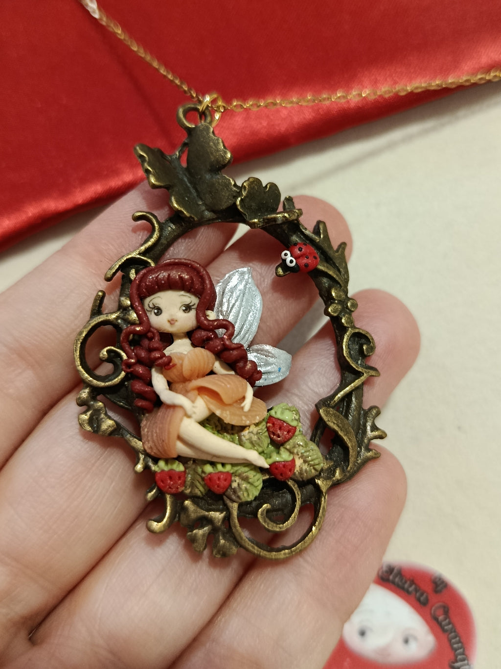 Collana fata e coccinella