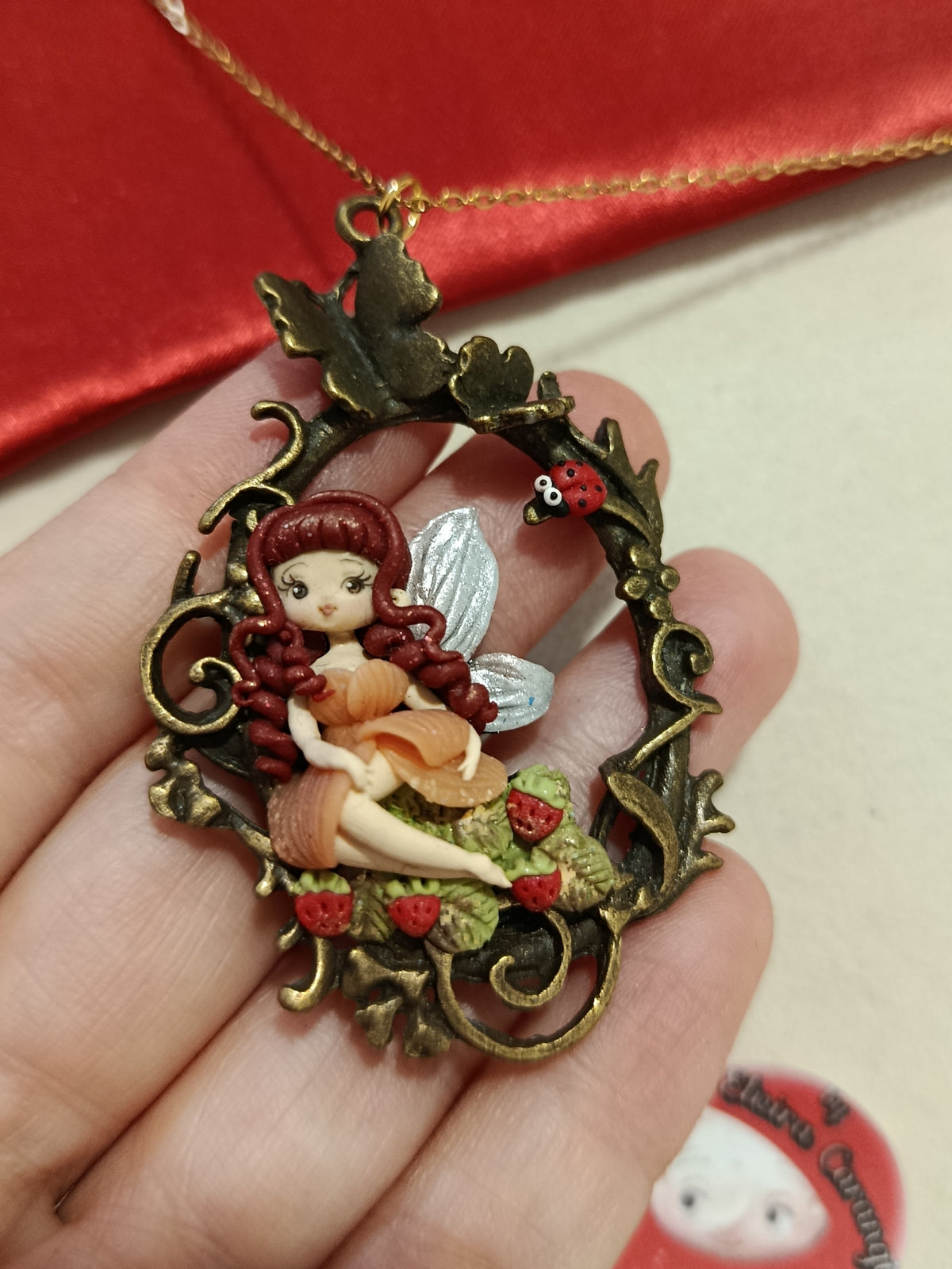 Collana fata e coccinella